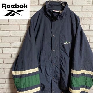 リーボック(Reebok)の90s 古着 リーボック 刺繍ロゴ ナイロン ゆるだぼ ビッグシルエット(ナイロンジャケット)