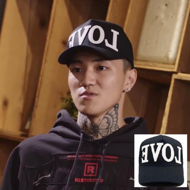 【LEX着用】FRESH.i.AM “EVOL / LOVE” CAP BLK