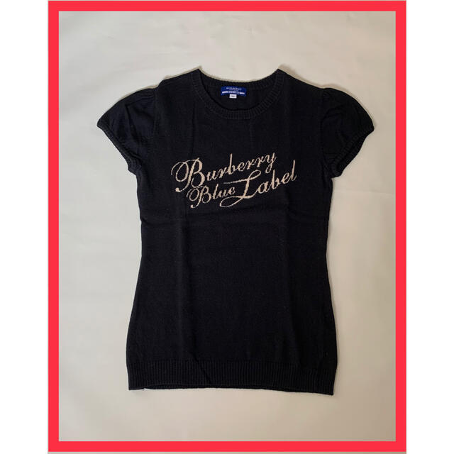 BURBERRY BLUE LABEL(バーバリーブルーレーベル)のBURBERRY BLEU LABEL 半袖ニット 3シーズンOK レディースのトップス(ニット/セーター)の商品写真