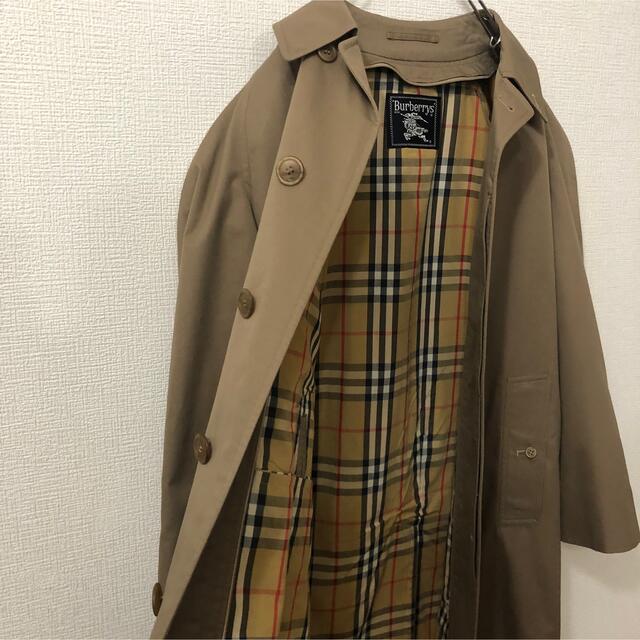 美品 BURBERRY バーバリー ノバチェック柄 2way ステンカラーコート