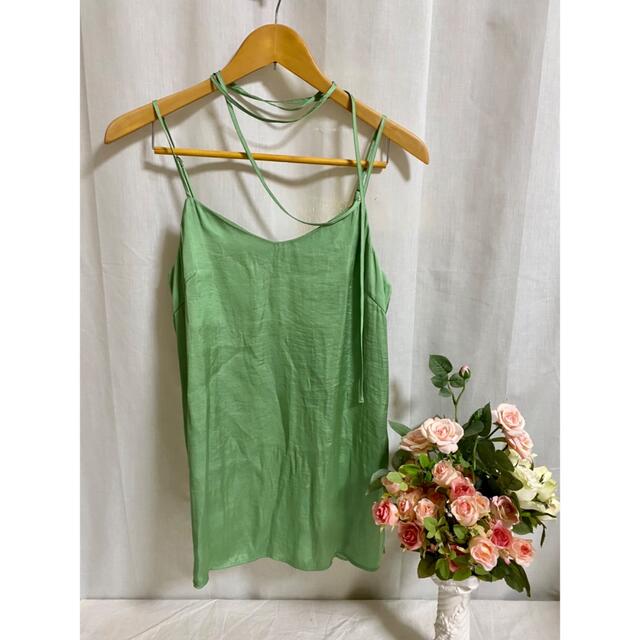 SLANT ARRANGE RIBBON CAMISOLE CLANE クラネ