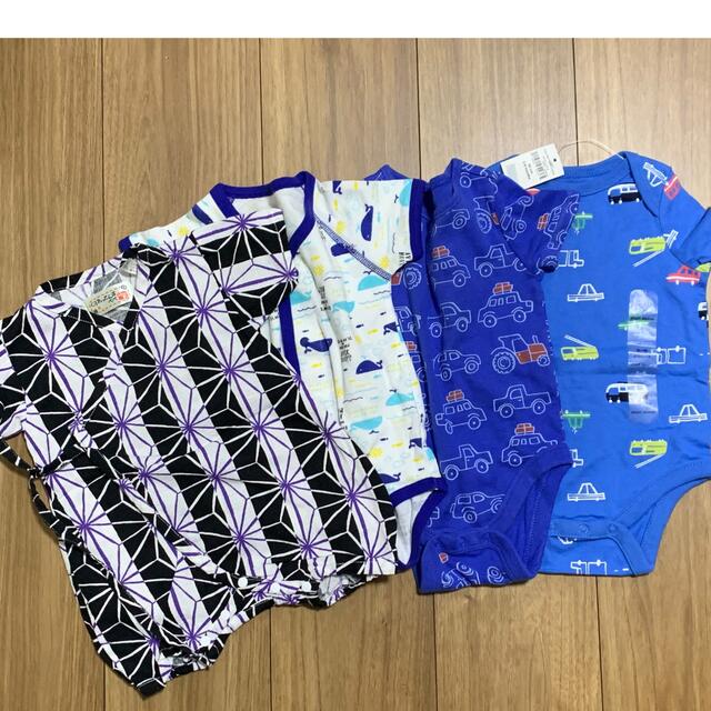 babyGAP(ベビーギャップ)の【値下】夏用　ロンパース　4枚セット キッズ/ベビー/マタニティのベビー服(~85cm)(ロンパース)の商品写真