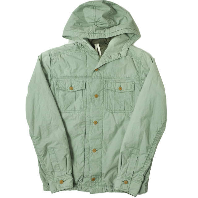 Nigel Cabourn HOODED PUFF SHIRT JACKETナイロン100％中綿