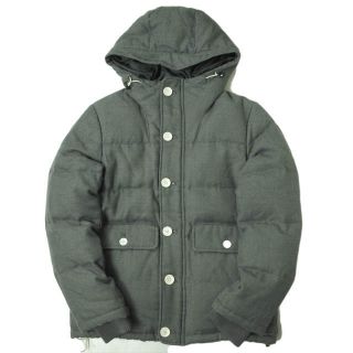 ビームス(BEAMS)のBEAMS ビームス ウールフーデッドダウンジャケット 11-18-1207-152 S グレー パーカー ブルゾン アウター【中古】【BEAMS】(ダウンジャケット)