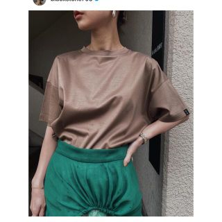 アメリヴィンテージ(Ameri VINTAGE)の最終値下げ⭐︎LUSTER SMOOTH TEE(ブラウン)(Tシャツ/カットソー(半袖/袖なし))