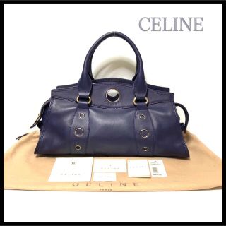 セリーヌ(celine)の【美品】CELINE セリーヌ　トートバッグ　ハンドバック　レザー　ゴールド金具(ハンドバッグ)