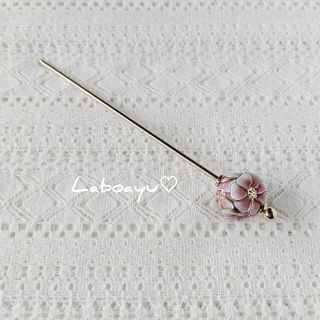 売約済み　かんざし〈Bouquet・グレイッシュピンクな八重の桜・盛り〉(ヘアアクセサリー)