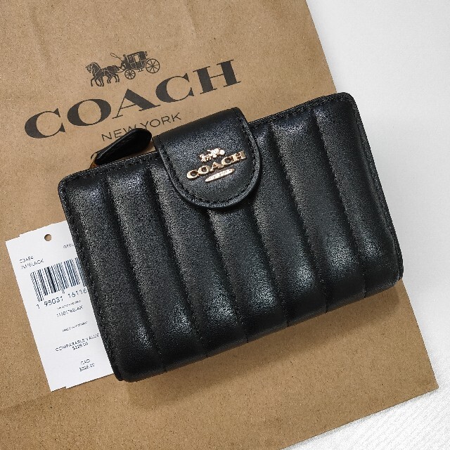 COACH コーチ ミディアム ジップ ウォレット 二つ折り 財布 キルト