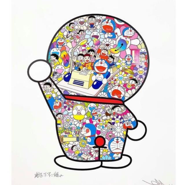 買得 村上隆 ドラえもん 作品 ポスター タイムマシーン ポスター - www