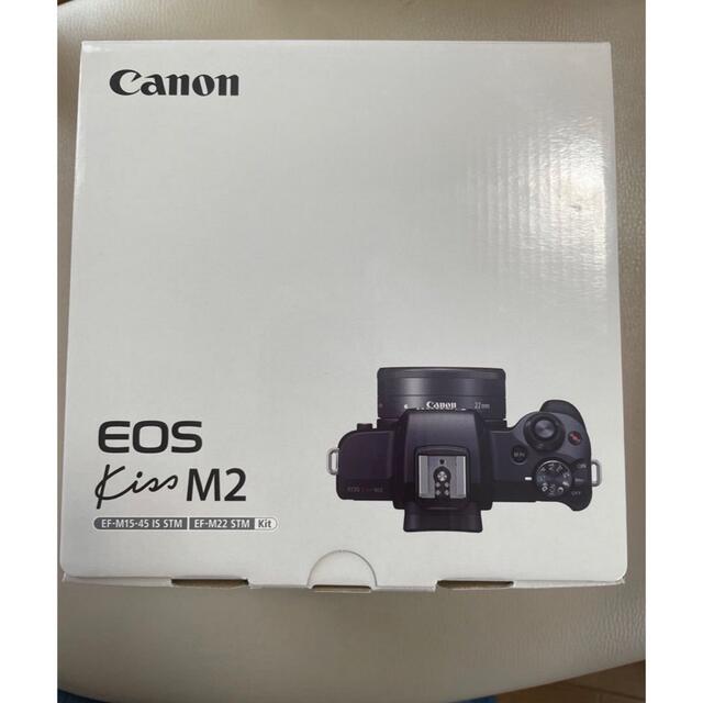 未使用品】Canon EOS Kiss M2 ダブルレンズキット ブラック 【売り切り