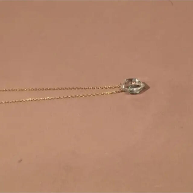 新品❤️10金 ハーキマー ダイヤモンド 一粒 ネックレス K10 ペンダント
