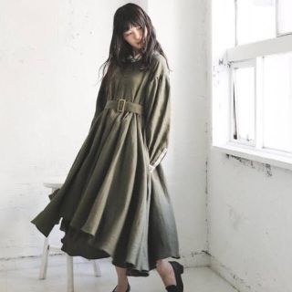 Yohji Yamamoto - hazama ha|za|ma 経年真価のワンピース カーキの通販
