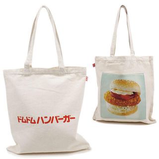 マクドナルド(マクドナルド)の【新品】ドムドムオリジナルトート（コロッケバーガー／昭和フォント）(キャラクターグッズ)