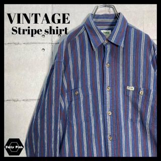 used ストライプ柄バギーパンツ レトロパンツ vintageパンツ