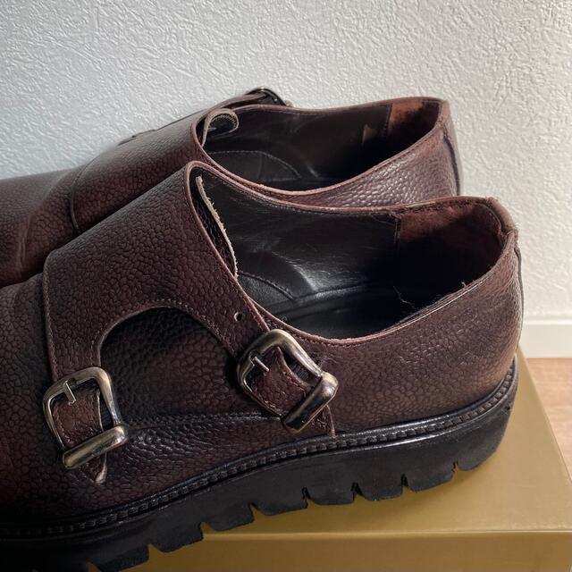 ダブルモンク レザーシューズ 濃茶 渋い 革靴 42 メンズの靴/シューズ(ドレス/ビジネス)の商品写真