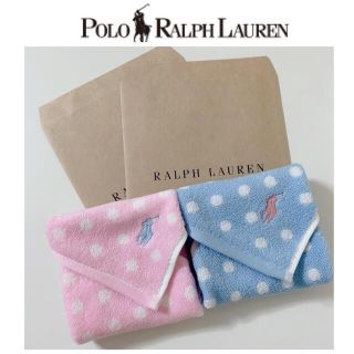 ラルフローレン(Ralph Lauren)の【新品】RALPH LAUREN★春カラー ドット タオルハンカチ 2枚セット(ハンカチ)