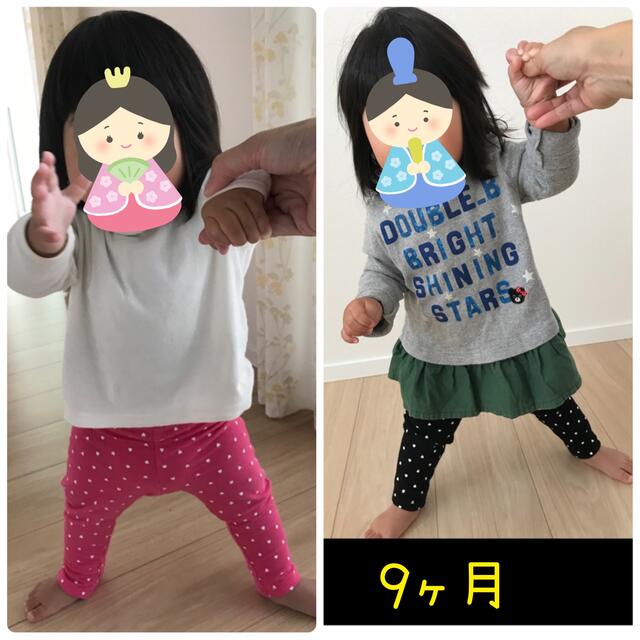 Old Navy(オールドネイビー)の*:ஐ着画ஐ:* オールドネイビー ୨୧ フリル レギンス パンツ 12-18M キッズ/ベビー/マタニティのベビー服(~85cm)(パンツ)の商品写真