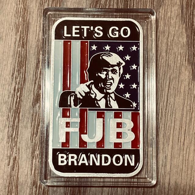 トランプ大統領　1オンス カラー純銀バー　Let’s Go Brandon貨幣