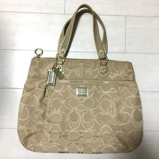 コーチ(COACH) シグネチャー トートバッグ(レディース)(ゴールド/金色 コーチ(COACH) シグネチャー トートバッグ(レディース)(ゴールド/金色