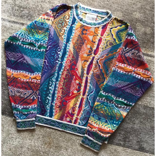 美しいカラー配色 芸術 COOGI クージー ペルシャ模様 ニット セーター ...