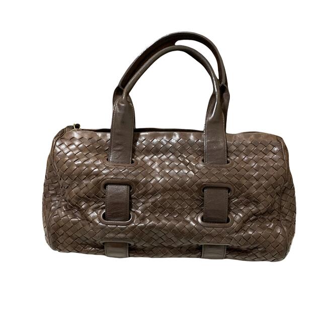 レディースBottega Veneta ボッテガ バッグ イントレチャート レザー 茶