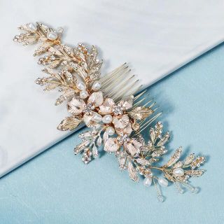 ブライダル　ヘッドドレス　ウェディング　ヘアアクセサリー　結婚式　髪飾り　和装(ヘッドドレス/ドレス)