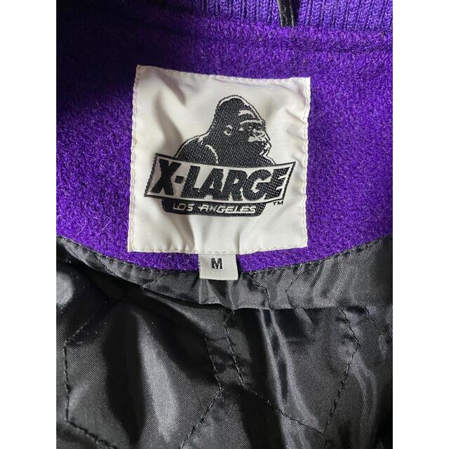 XLARGE(エクストララージ)の【超希少】エクストララージ　スタジャン　LA レイカーズ　牛革 黄色　紺色 メンズのジャケット/アウター(スタジャン)の商品写真