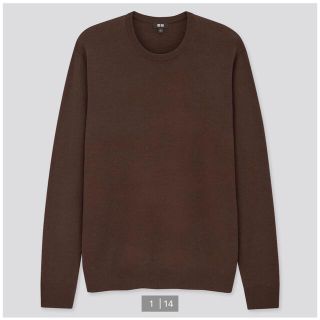 ユニクロ(UNIQLO)の【新品未使用!】エクストラファインメリノ　クールネックセーター L(ニット/セーター)