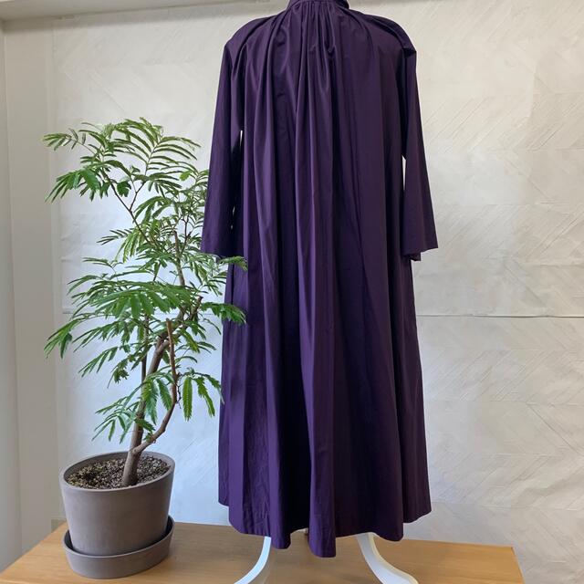 美品！THE FACTORY ギャザーシャツワンピース　purple 紫 1