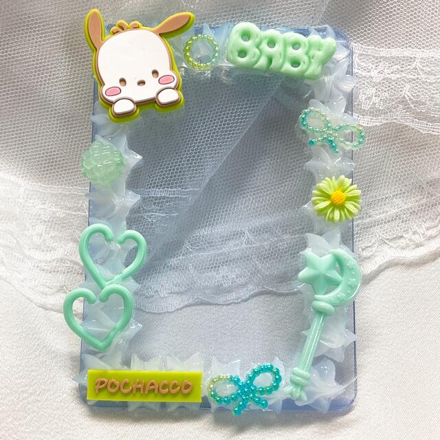 パーツ盛りもりホイップデコ♡トレカケース ポチャッコ③の通販 by kblshop｜ラクマ