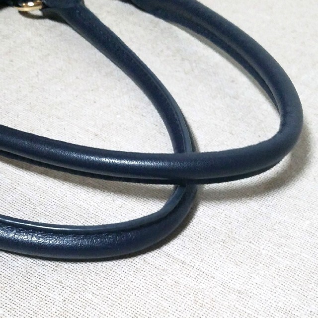 【美品】アニエスベー ナイロン レザー トートバッグ 大容量 A4 ネイビー
