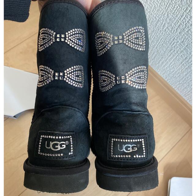 UGG ロングブーツ ロザリンド 黒 6.5 23.5cm スワロフスキー