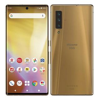 アローズ(arrows)のarrows NX9 F-52A ゴールド SIMフリー 利用制限無し 本体のみ(スマートフォン本体)