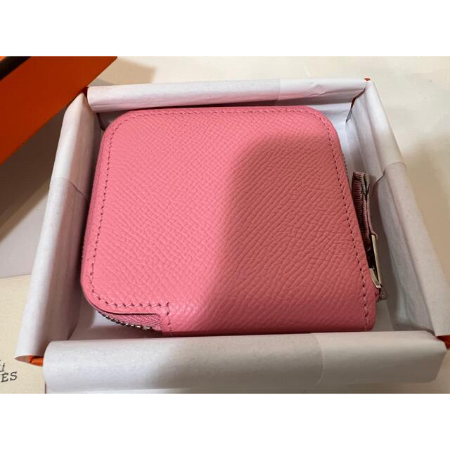 （美品）HERMES シルクインコインケース\ローズコンフェッティ