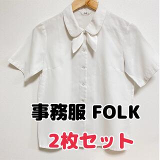 事務服　  FOLK 半袖ブラウスシャツ　M 2枚セット(シャツ/ブラウス(半袖/袖なし))