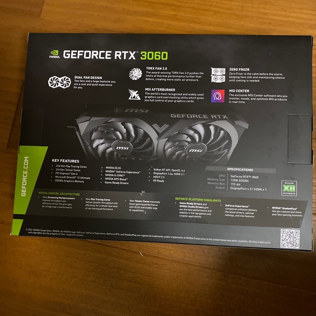 新品未開封 GeForce RTX 3060 VENTUS 2X 12G OC