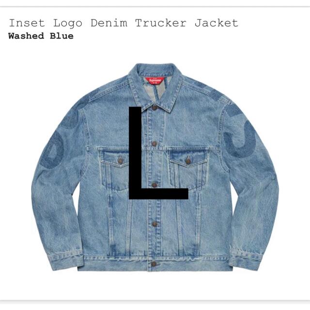 WashedBlueSIZESupreme Inset Logo Denim Trucker Jacket