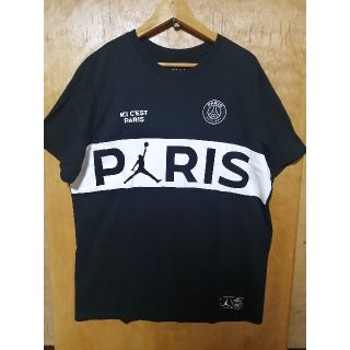 ナイキ(NIKE)の◆ジョーダン パリサンジェルマン PSG コラボ Tシャツ ブラック XLサイズ(Tシャツ/カットソー(半袖/袖なし))