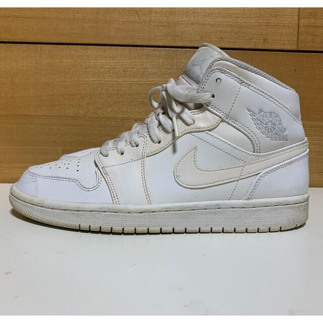 NIKE - NIKE AIR JORDAN エアジョーダン1 MID トリプルホワイトの通販