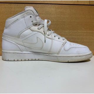 NIKE - NIKE AIR JORDAN エアジョーダン1 MID トリプルホワイトの通販
