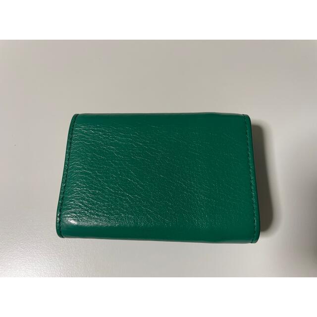 【人気】バレンシアガ　グリーン　ペーパーミニウォレット　ミニ財布　ウォレット　緑