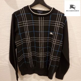 バーバリー(BURBERRY)のBURBERRY GOLF 長袖ニット チェック柄 Lサイズ(ウエア)