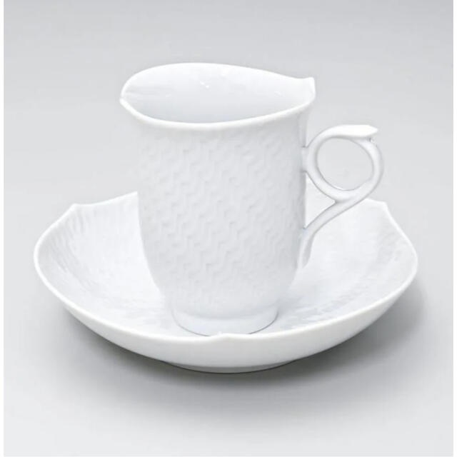 ☆新品☆ マイセン 波の戯れ ホワイト コーヒーカップ&ソーサー 1客 食器
