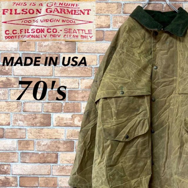 FILSON(フィルソン)のFILSONGARMENT フィルソン　USA製　オイルドクルーザージャケットL メンズのジャケット/アウター(ブルゾン)の商品写真