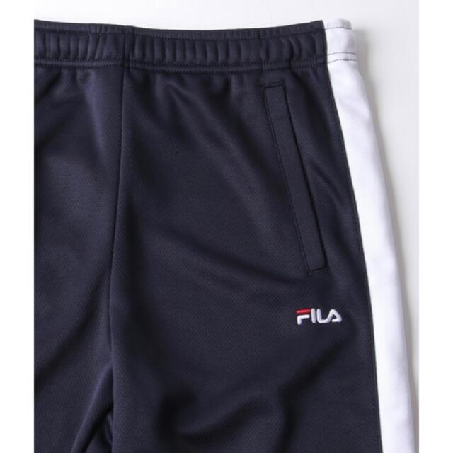 FILA(フィラ)のタグ付新品 FILA フィラ ワイド トラックラインパンツ  ネイビー 紺 M メンズのパンツ(その他)の商品写真