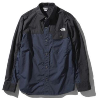 ザノースフェイス(THE NORTH FACE)のTHE NORTH FACE ノースフェイス　ヌプシシャツ　ネイビー　紺色　Ｌ(シャツ)