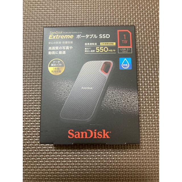 代引可】 【新品未開封】SanDisk ポータブルSSD 1TB PC周辺機器