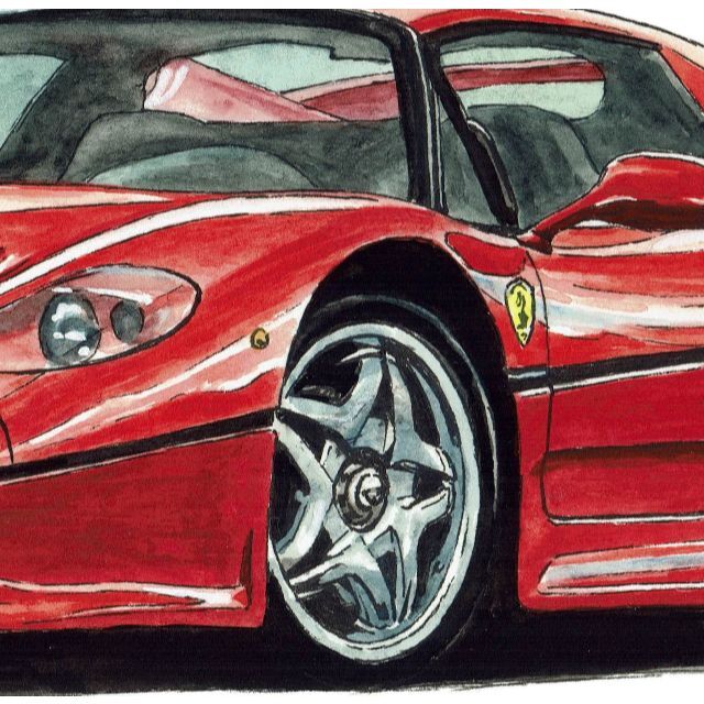 Ferrari(フェラーリ)のGC-649フェラーリF50/365GTB限定版画サイン有額装済作家 平右ヱ門 自動車/バイクの自動車(その他)の商品写真