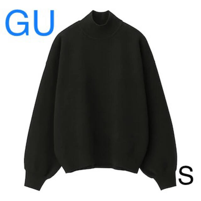 GU(ジーユー)の【※即日発送※】 GU ジーユー　スウェット　ハイネック　セーター　ニット　黒 レディースのトップス(ニット/セーター)の商品写真