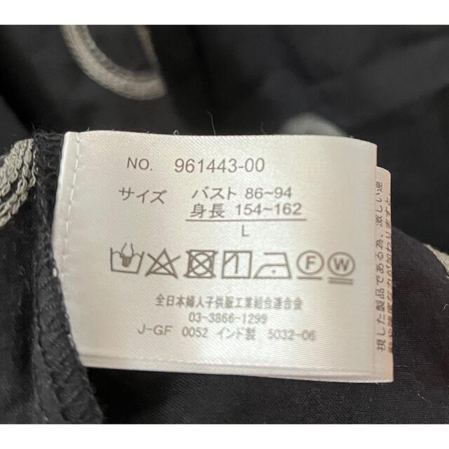 リンネル ワンピース Lサイズ ブラック 6